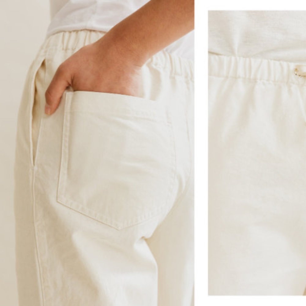 IJJI White Canvas Pants